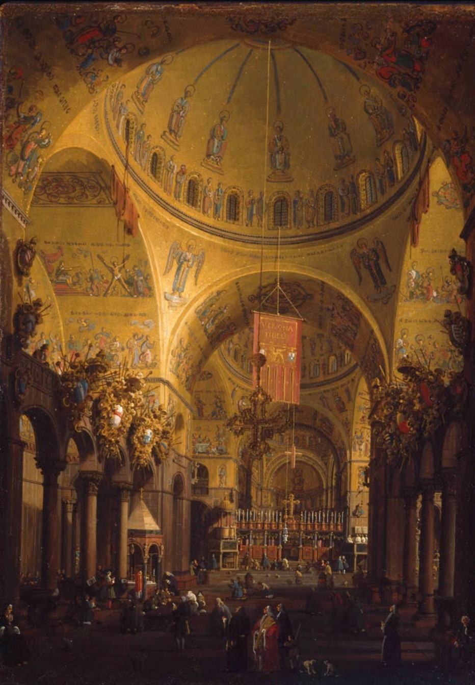 Canaletto, El Interior de la Basílica de San Marco.