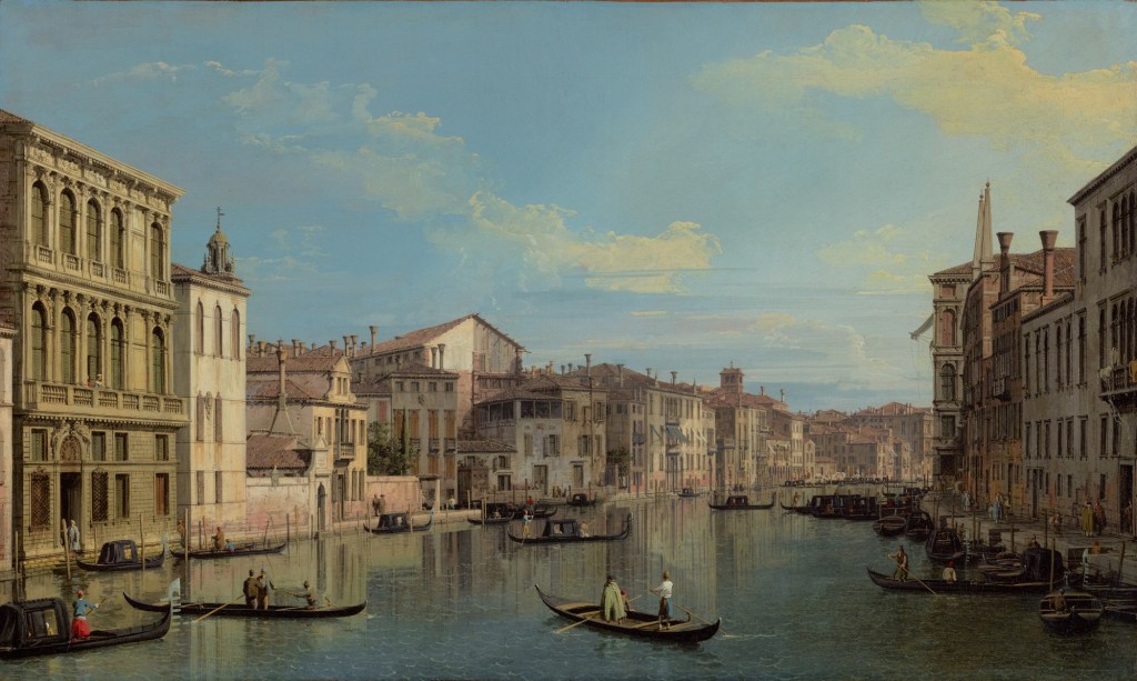 Canaletto, el gran canal desde el Palazzo Flangini.