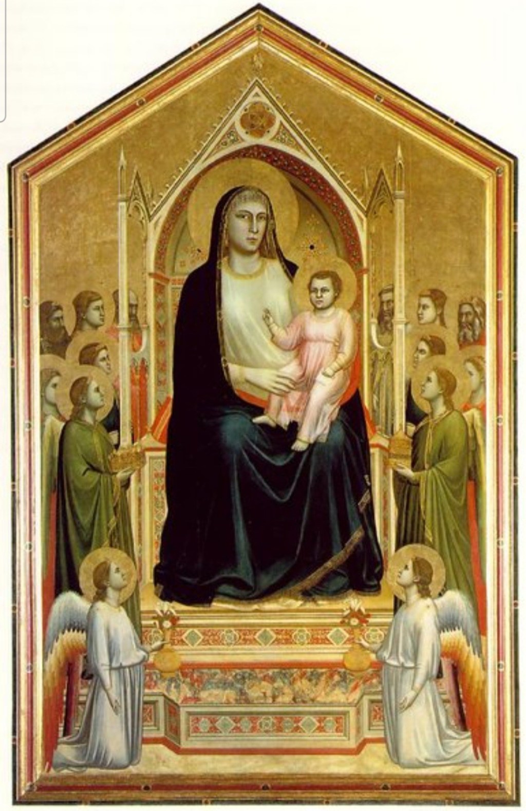 Giotto, La Madonna di Ognissanti. Galería degli uffici. Firenze.